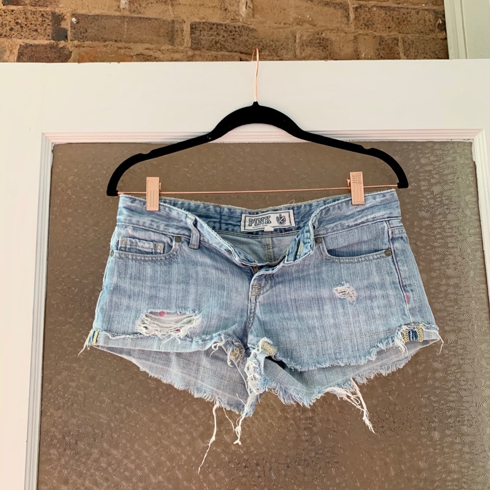 Pink Denim Shorts